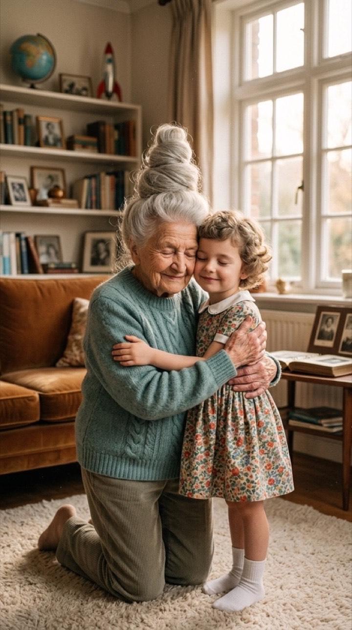 Hug Your Younger Self AI photo look